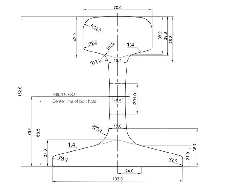 Heavy rail for railway Heavy rail for railway